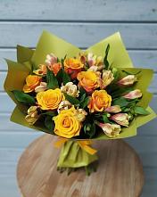 Букет цветов из:  Альстромерии и Розы в Бугуруслане