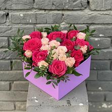 Цветочная композиция из Розы в коробке #REPLACE_PRED# Бугуруслане