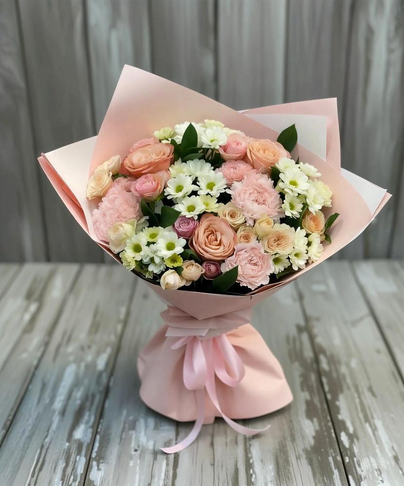 Букет цветов из: Гвоздики, Розы и Хризантемы в Бугуруслане