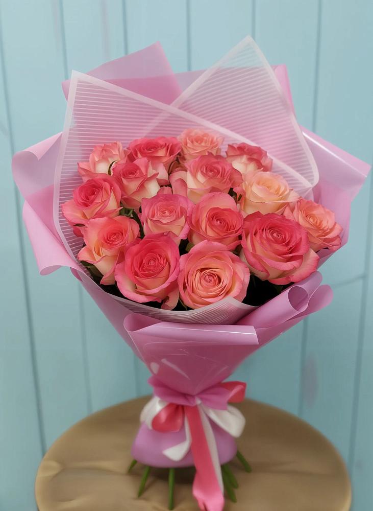 Букет 15 Розовых роз Равель в Бугуруслане