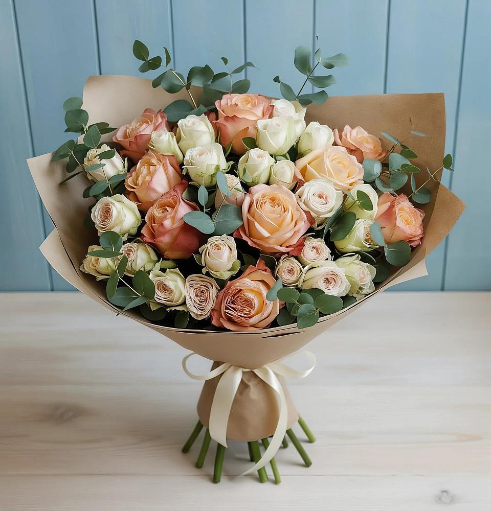 Букет цветов из: Альстромерии и Розы в Бугуруслане