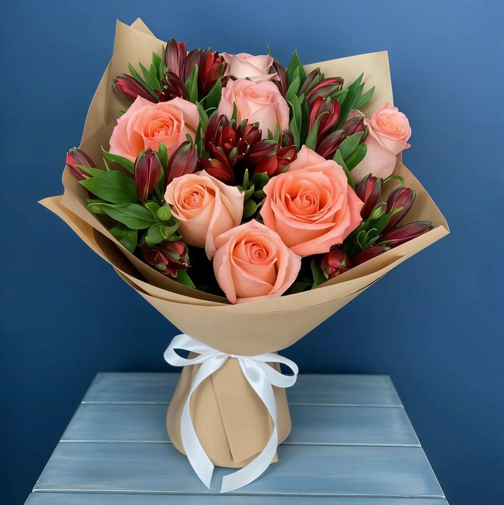 Букет цветов из: Розы и Альстромерии в Бугуруслане