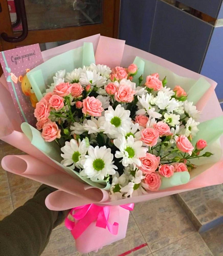Букет цветов из: Розы и Хризантемы в Бугуруслане