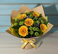 Букет цветов из:  Герберы и Хризантемы в Бугуруслане