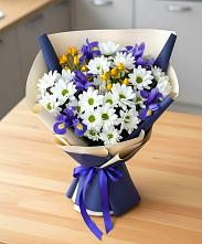 Букет цветов из:  Розы, Ирисы и Хризантемы в Бугуруслане