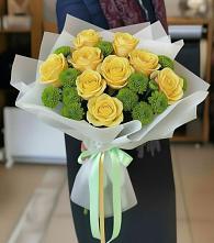 Букет цветов из:  Хризантемы и Розы в Бугуруслане