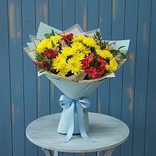 Букет цветов из:  Альстромерии и Хризантемы #REPLACE_PRED# Бугуруслане