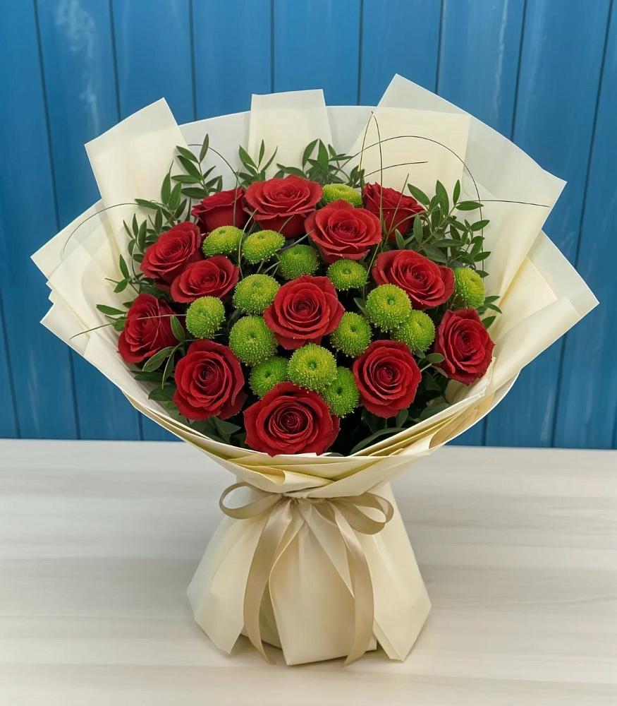 Букет цветов из: Розы и Хризантемы в Бугуруслане