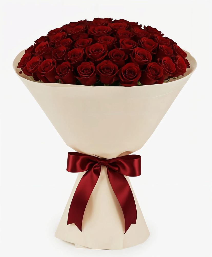 Букет 101 Бордовая роза Блэк Бакарра в Бугуруслане